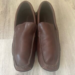 Men's Brown Leather Slip-On Loafers